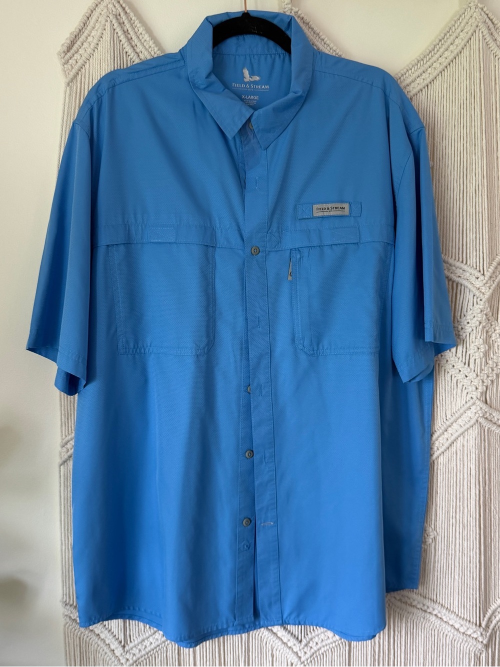 Field & Stream Blue Outdoors Fishing Button Down Shirt XL NWOT